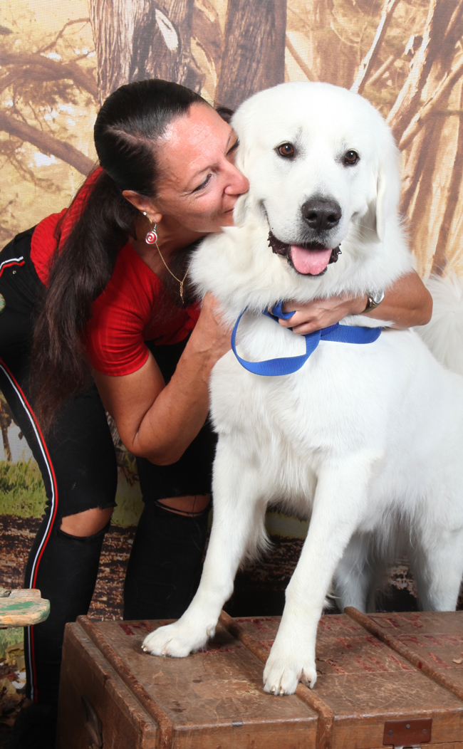 Sabine Zimmer et son chien
